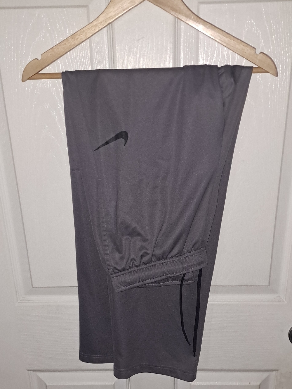 Nike Dark Gray Men's Training Pants with Black Swoosh